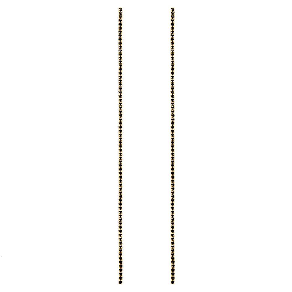 Black Sasha gold earrings