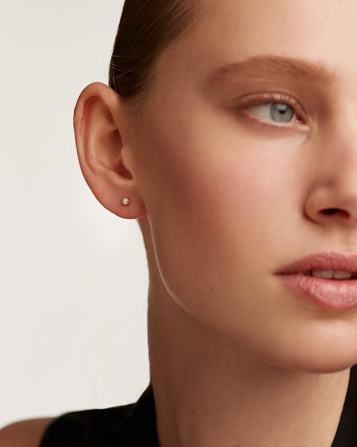 Solitary Mini Pearl Earrings