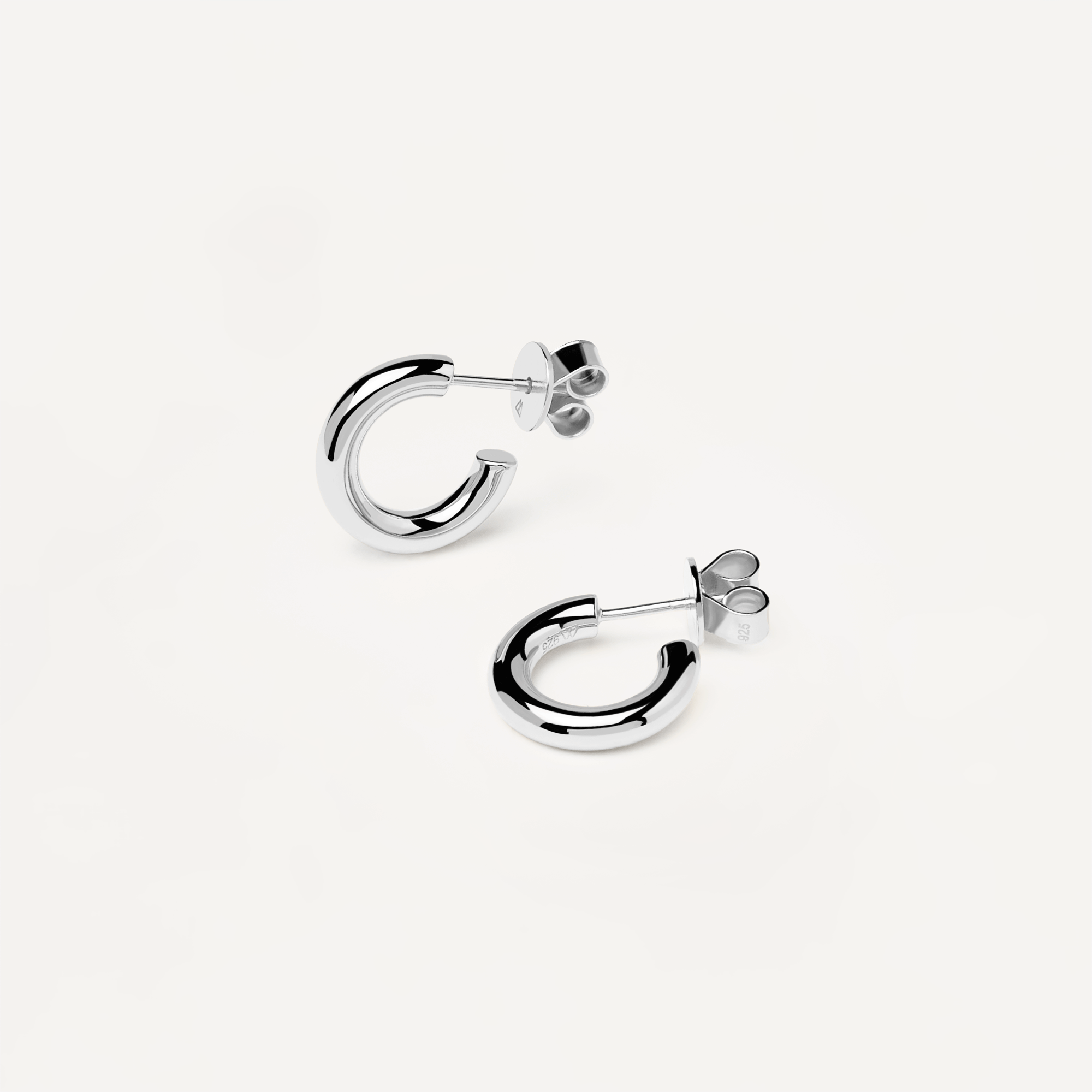 Mini Cloud Silver Earrings