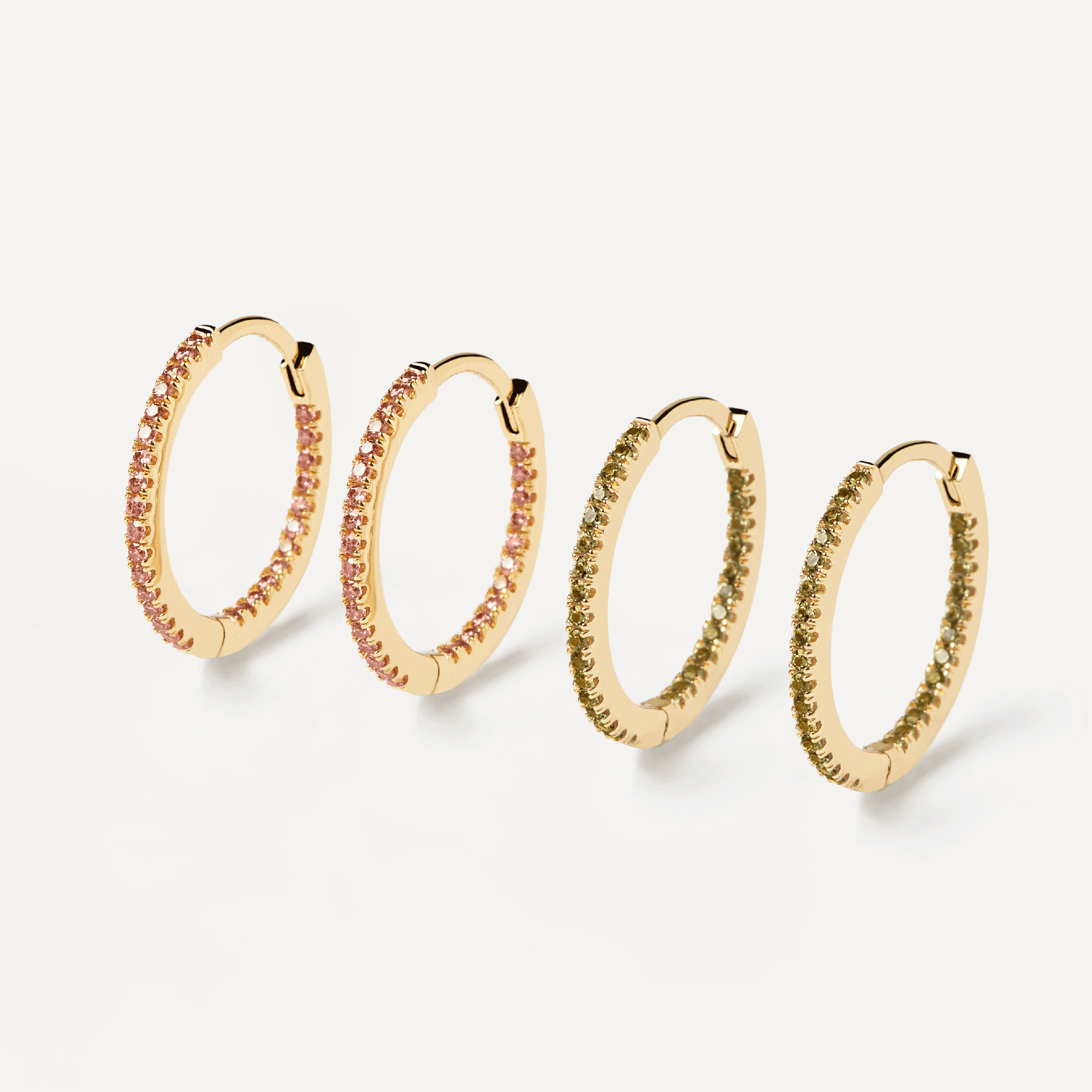 Olive&Lavender Medium Hoops Bundle