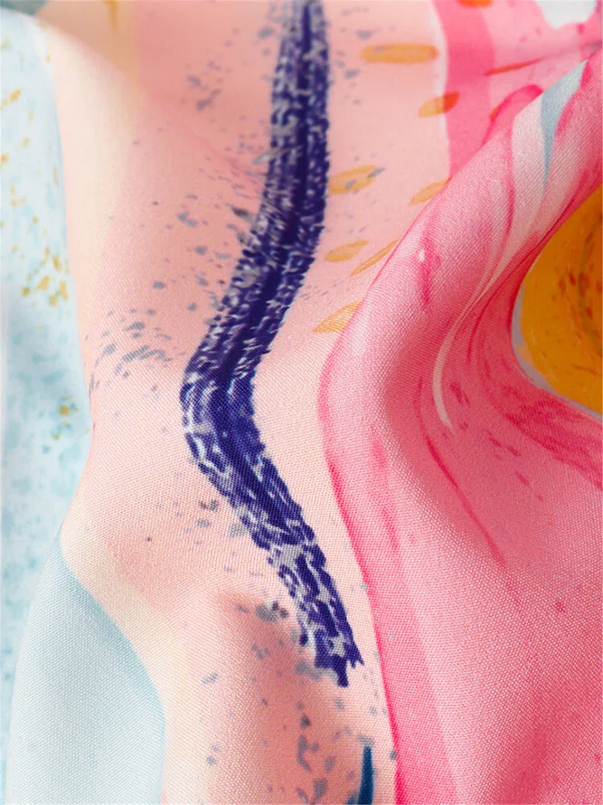 Cotton-Blend Shirt Collar Printed Shirts & Tops