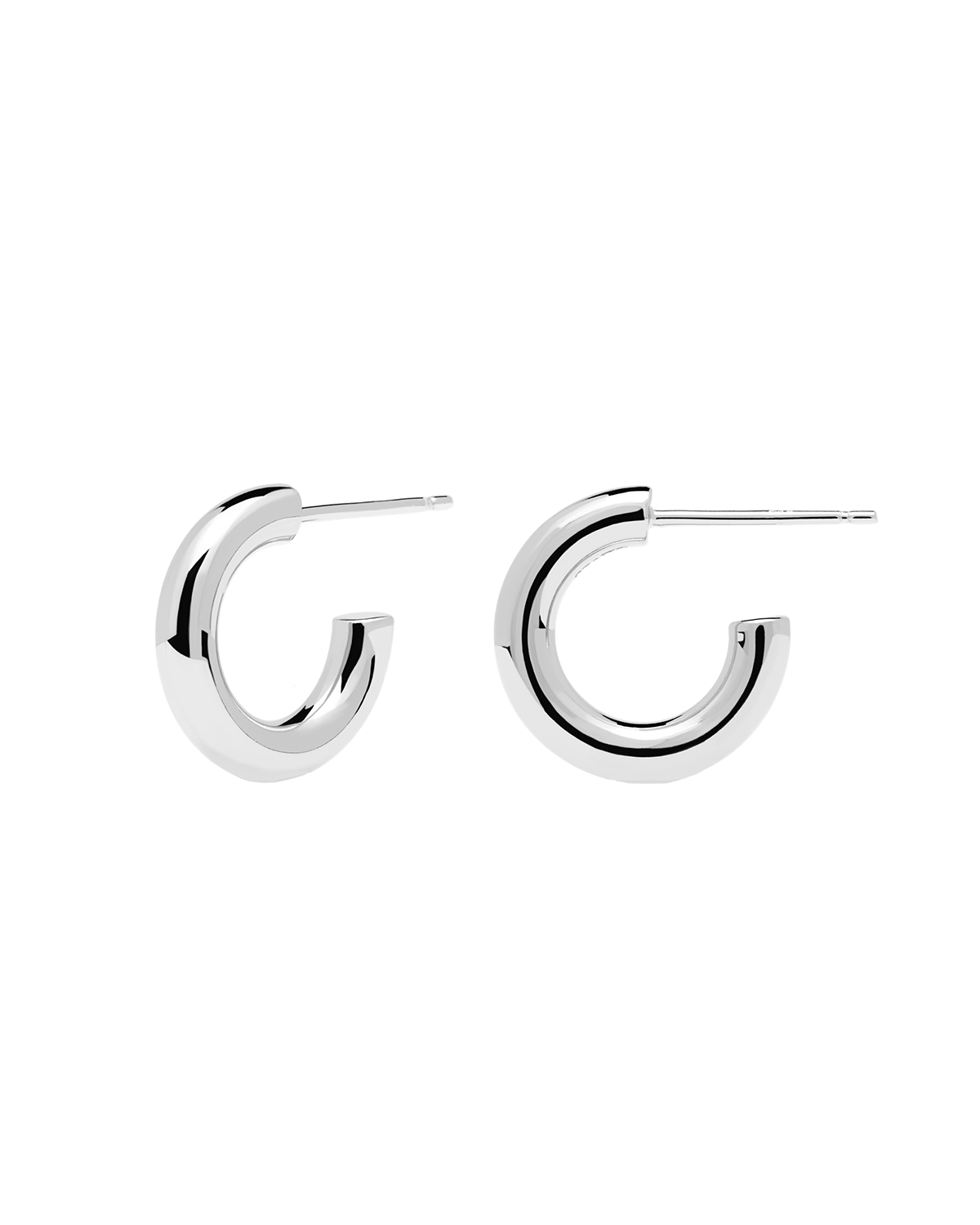 Mini Cloud Silver Earrings