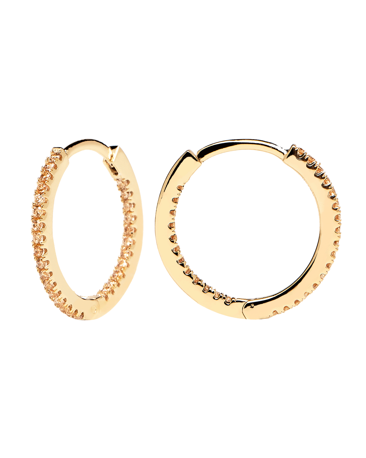 Champagne Medium Hoops Gold