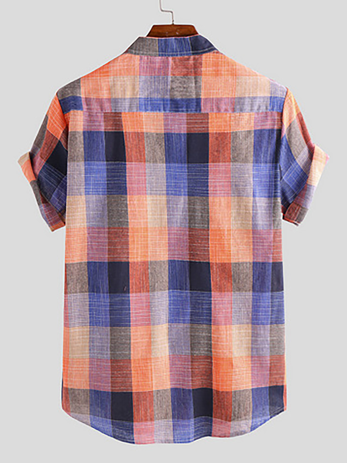 Men's Retro Chinese Stand Collar Casual Loose Cotton Linen Shirt