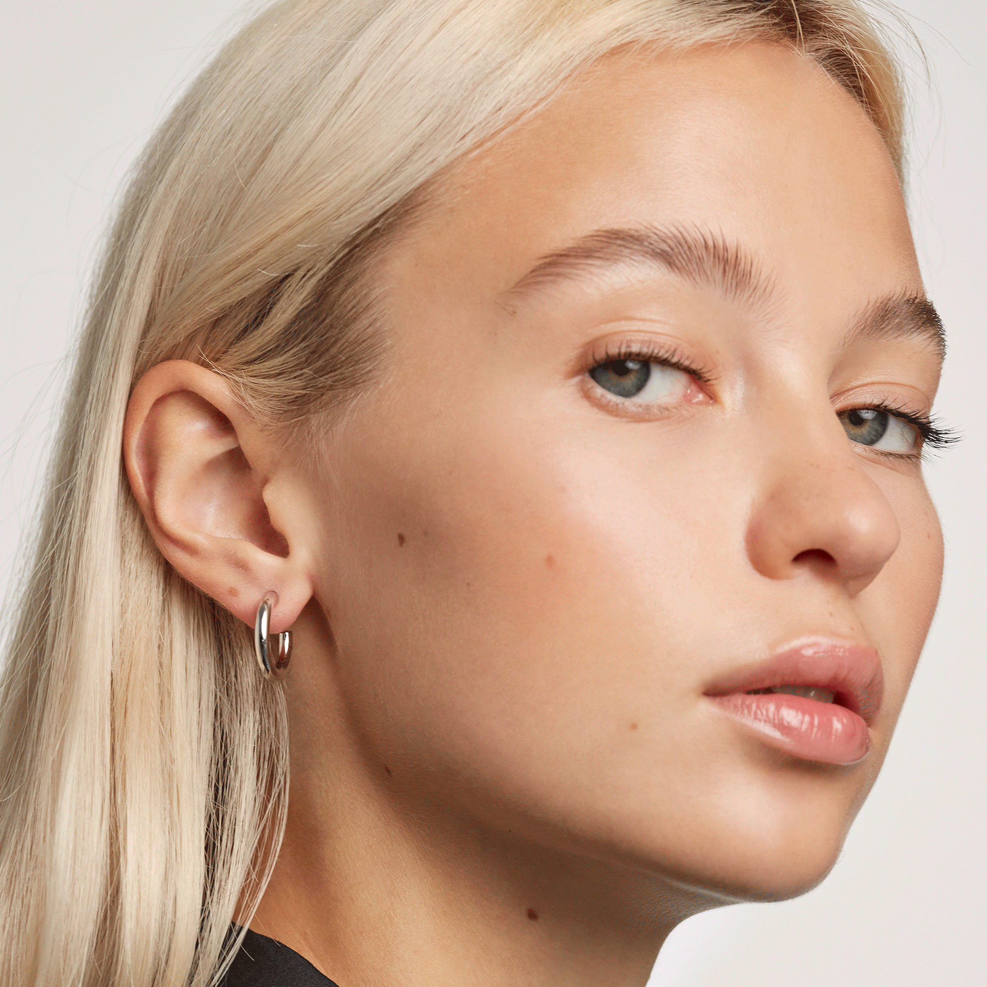 Medium Cloud Silver Earrings