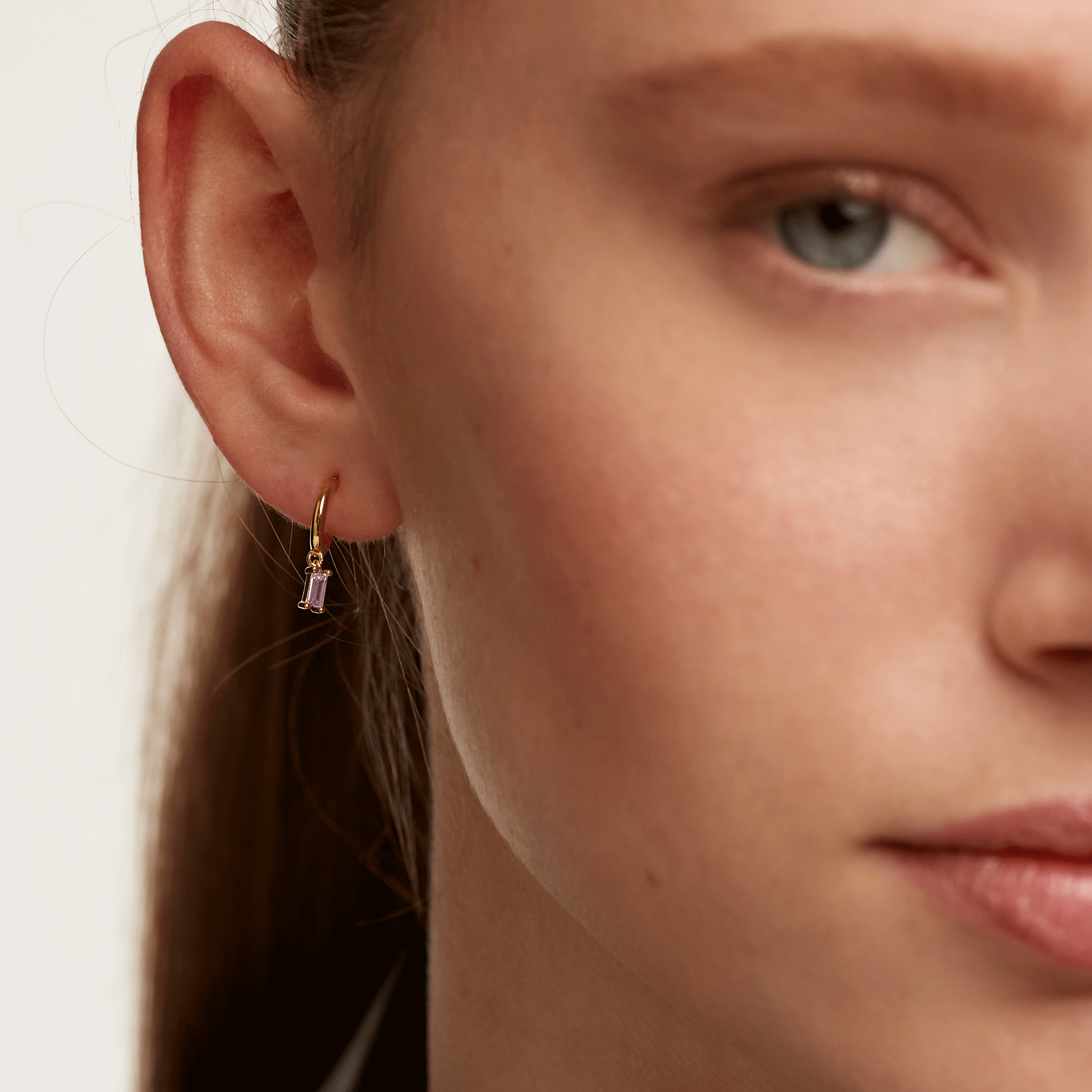 Purple Alia Gold earrings