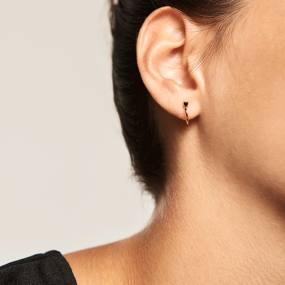 Black Kita Gold Earrings