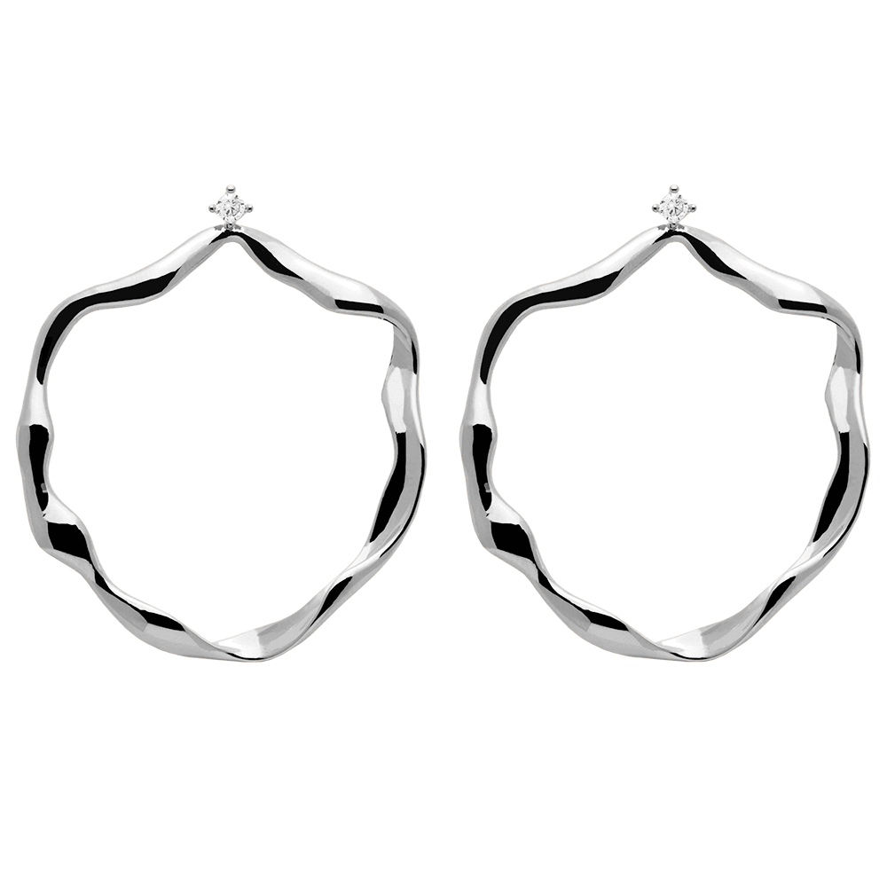 Akari silver earrings