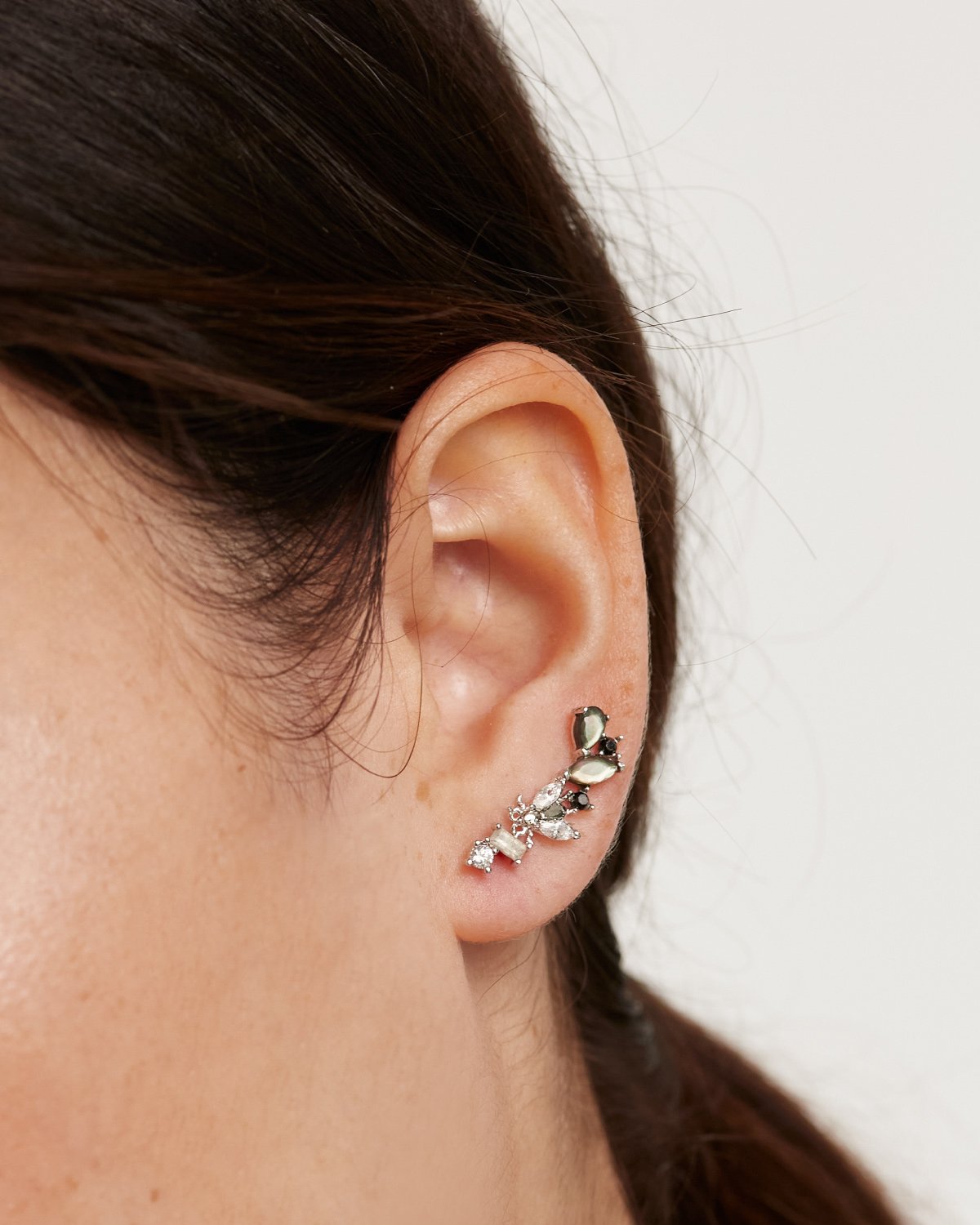 GRID REVERY SILVER EARRINGS