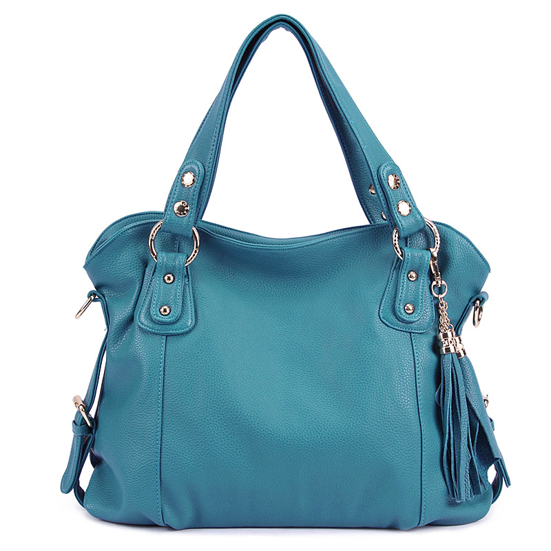 Brand 2017 Women European and American Style Luxury Shoulder Bags Hobos Designer Tassel Handbag Genuine Leather Ladies Hand Bag