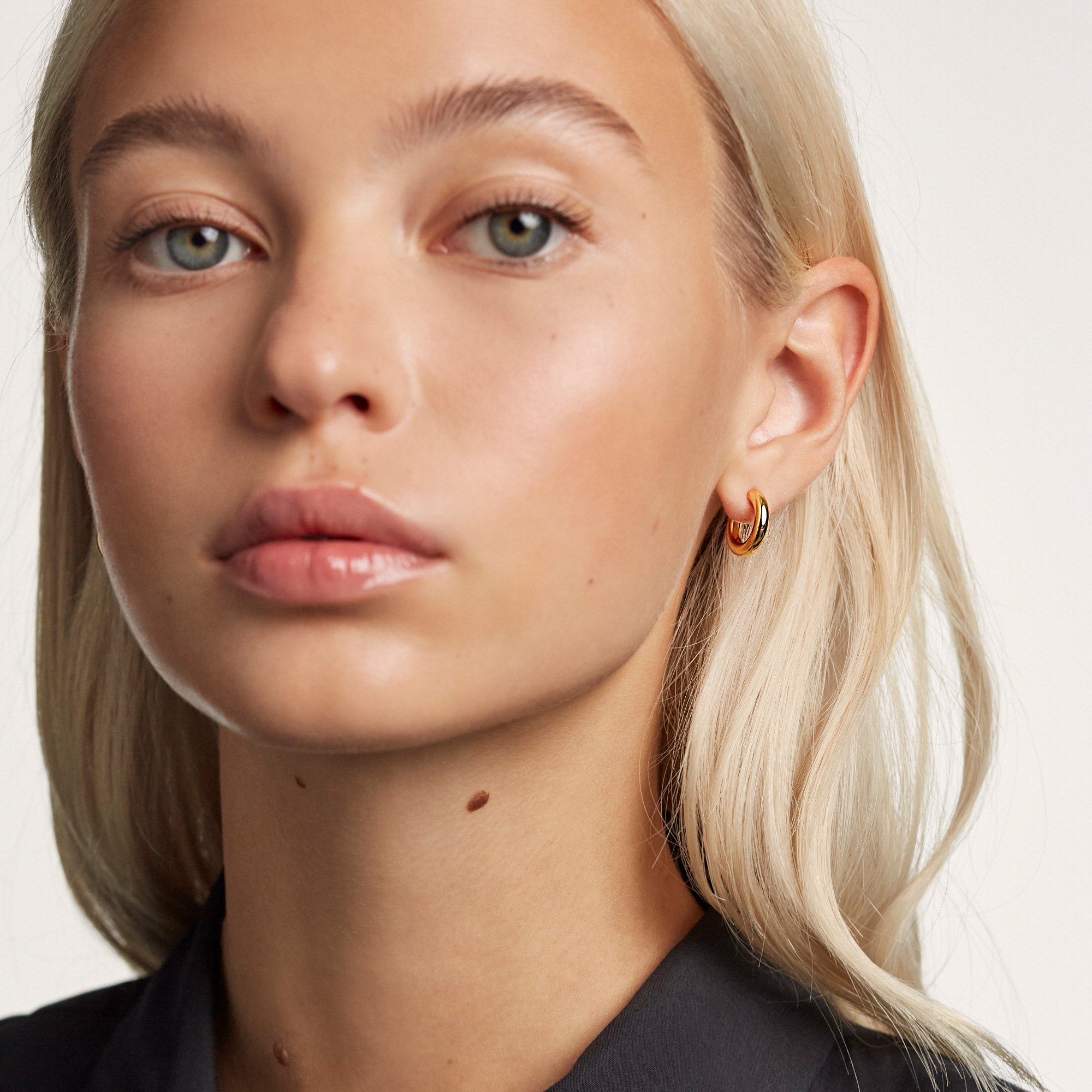 Mini Cloud Gold Earrings