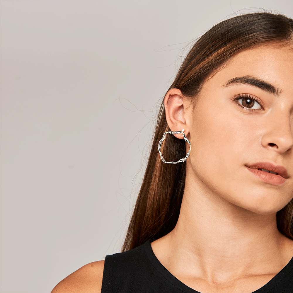 Akari silver earrings