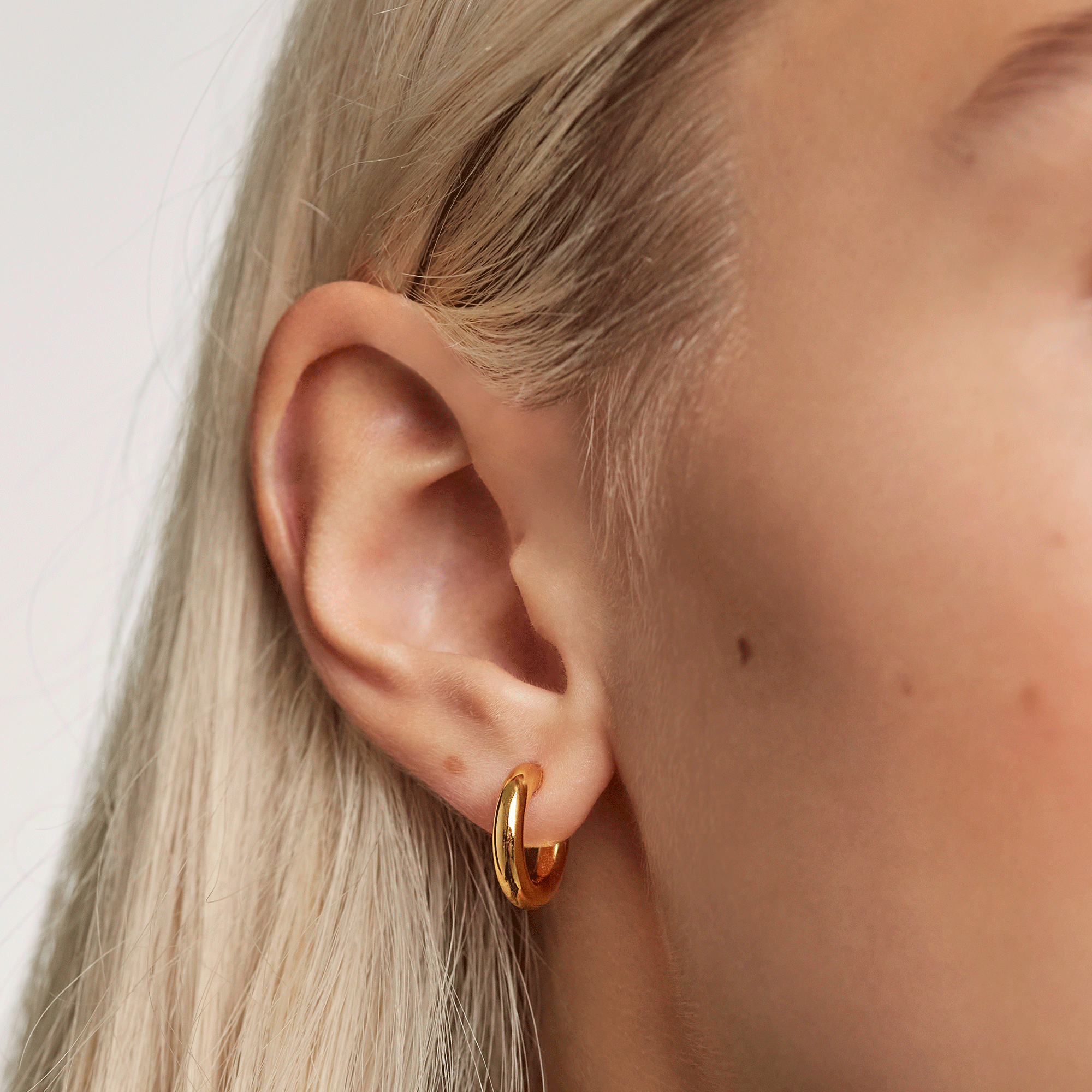 Mini Cloud Gold Earrings