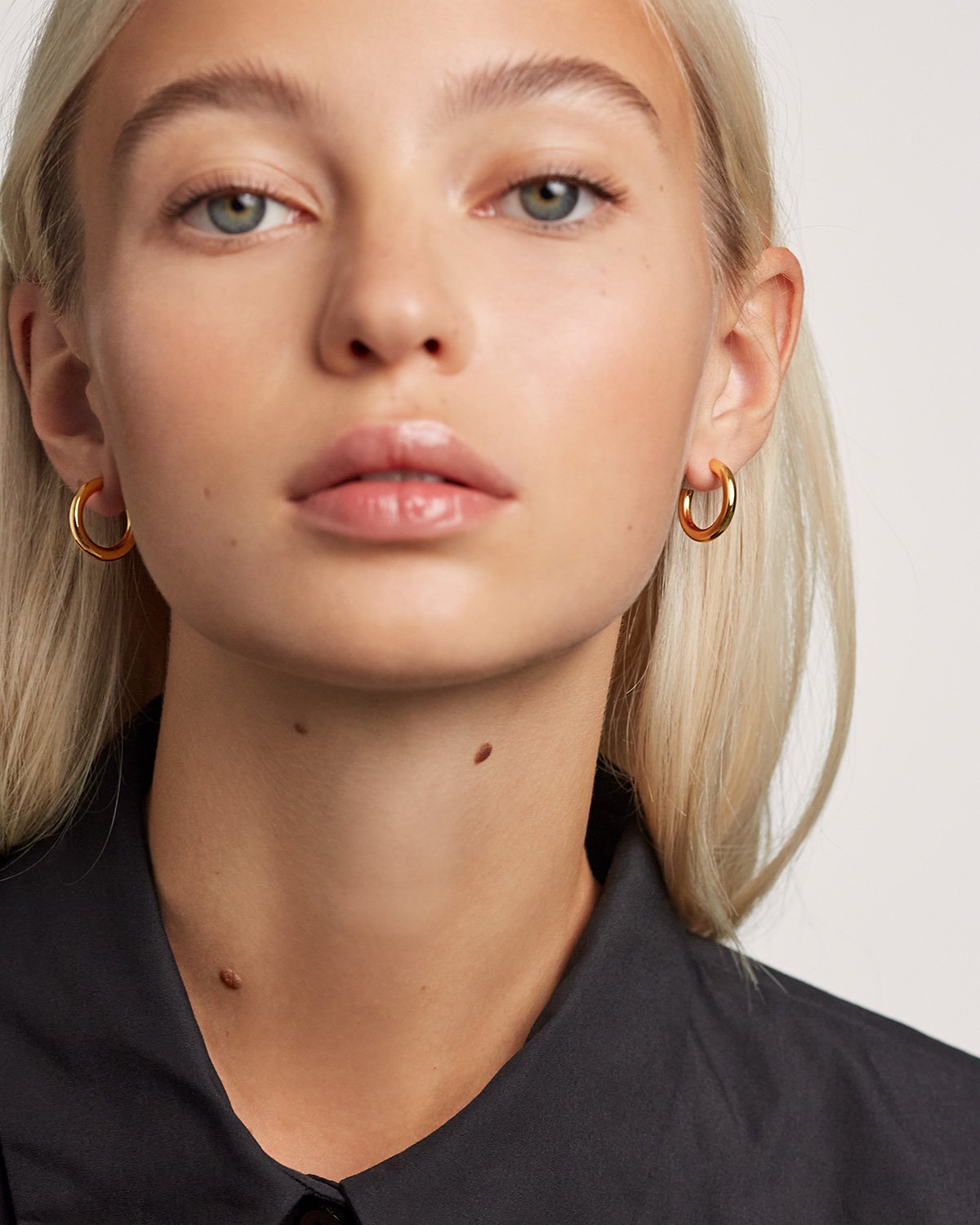 Medium Cloud Gold Earrings