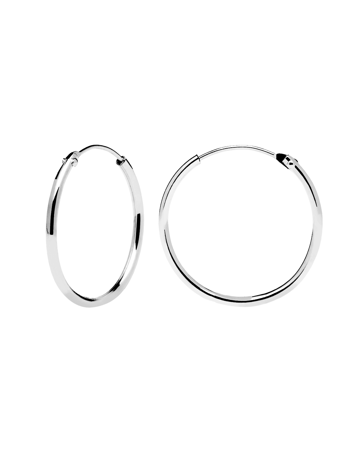 Medium Hoops Silver