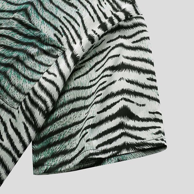 2021 ethnic retro striped Hawaiian shirt