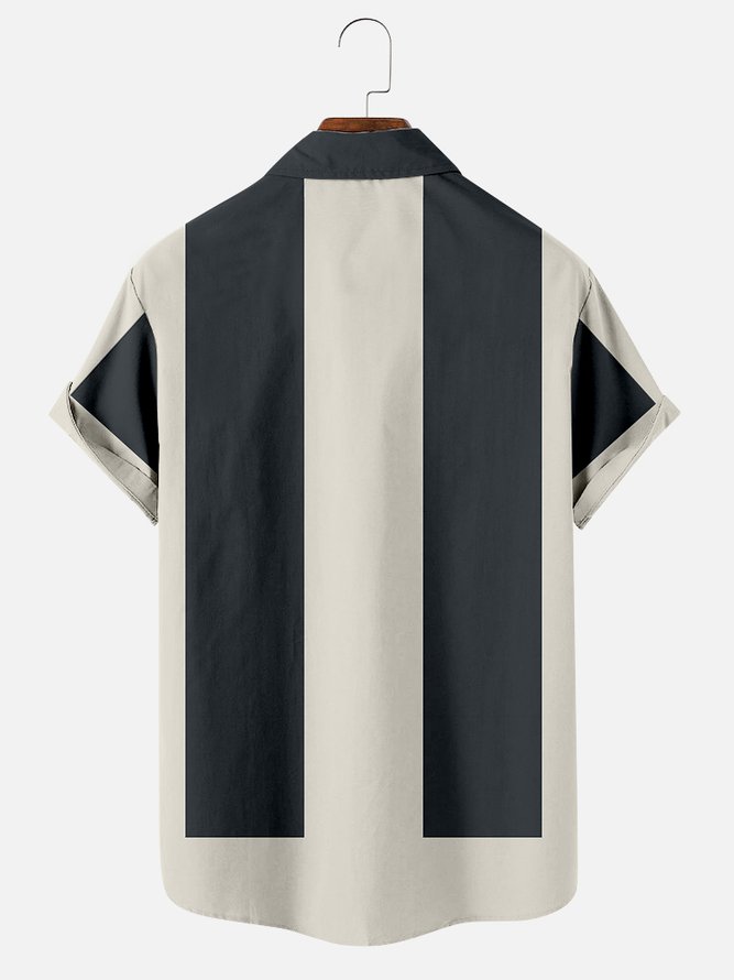 Men's Shirt Collar Abstract Printed Shirts & Tops