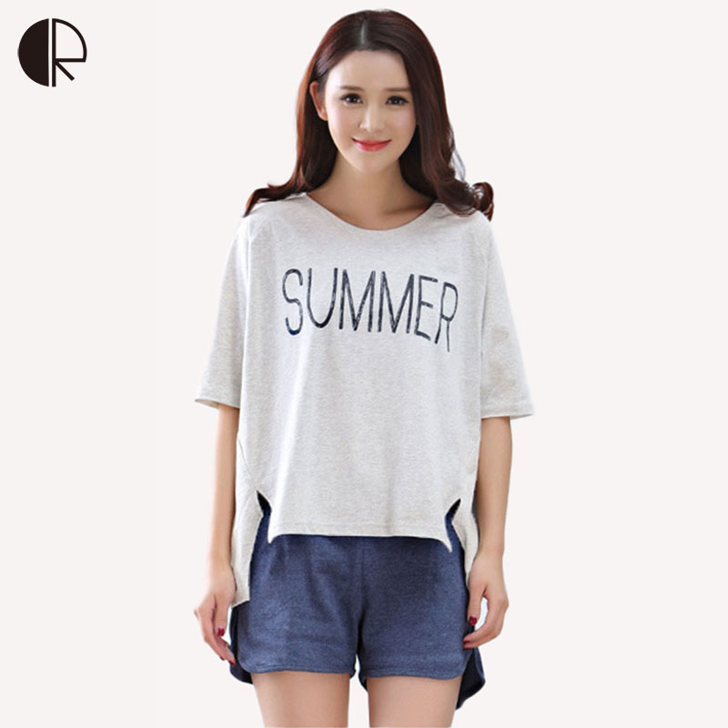 2017 New Summer Sleepwear Women Pajama Couple Knitted Cotton Suit Nightwear Causal Lounge AP394 Free Shipping