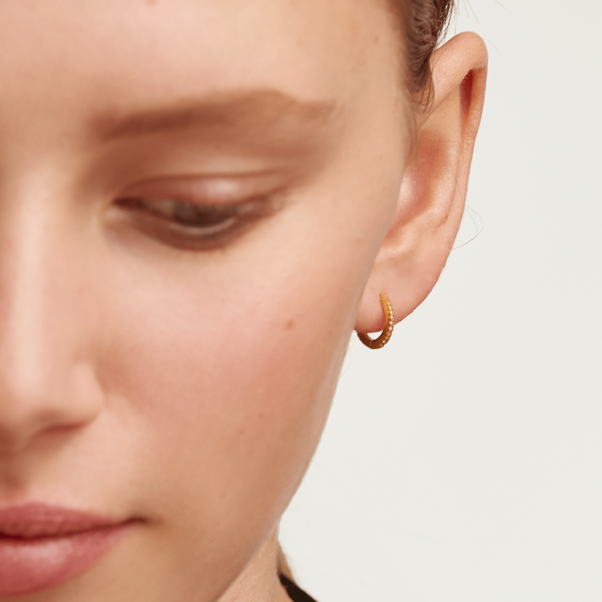 Lavender Mini Hoops Gold