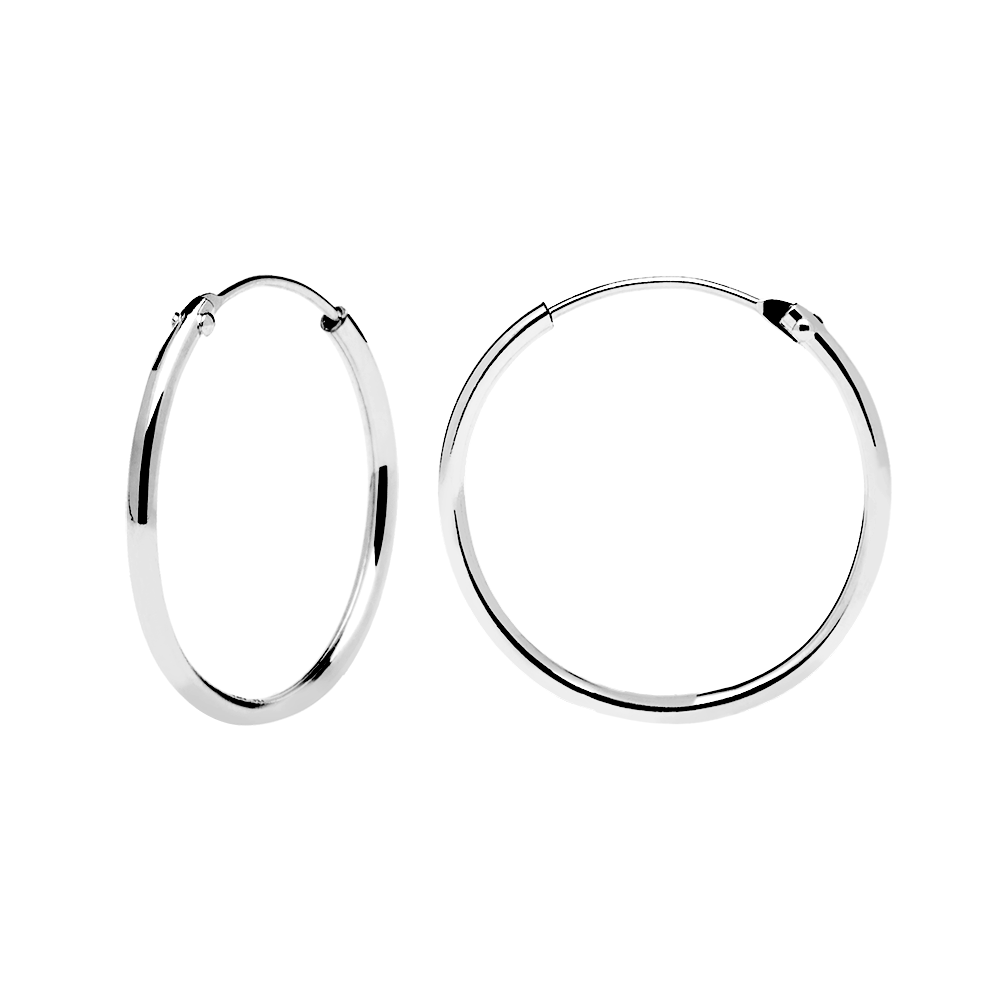 Medium Hoops Silver