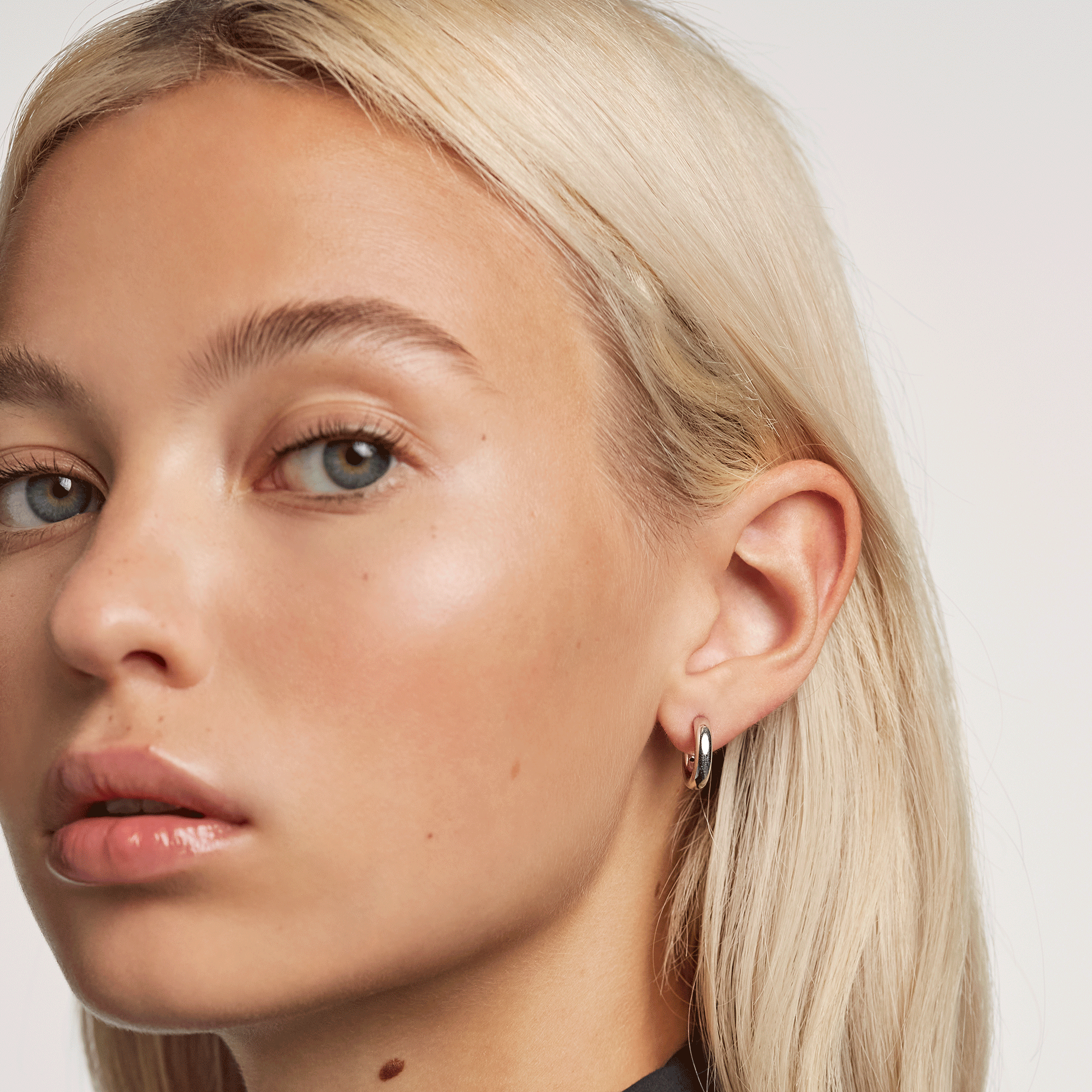 Mini Cloud Silver Earrings