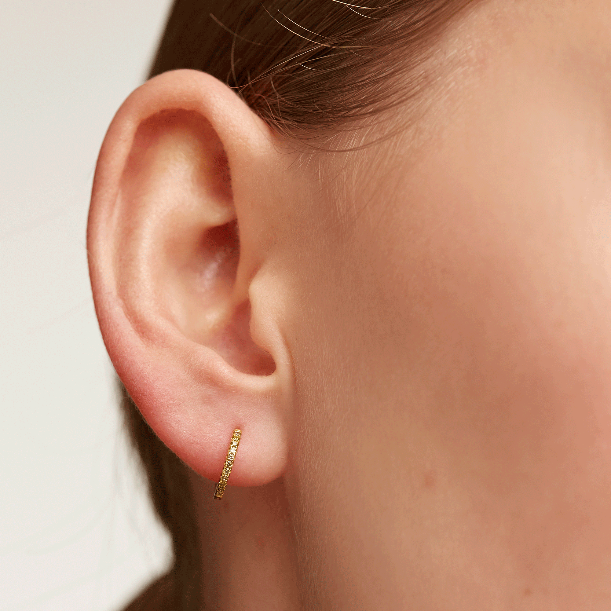 Olive Mini Hoops Gold