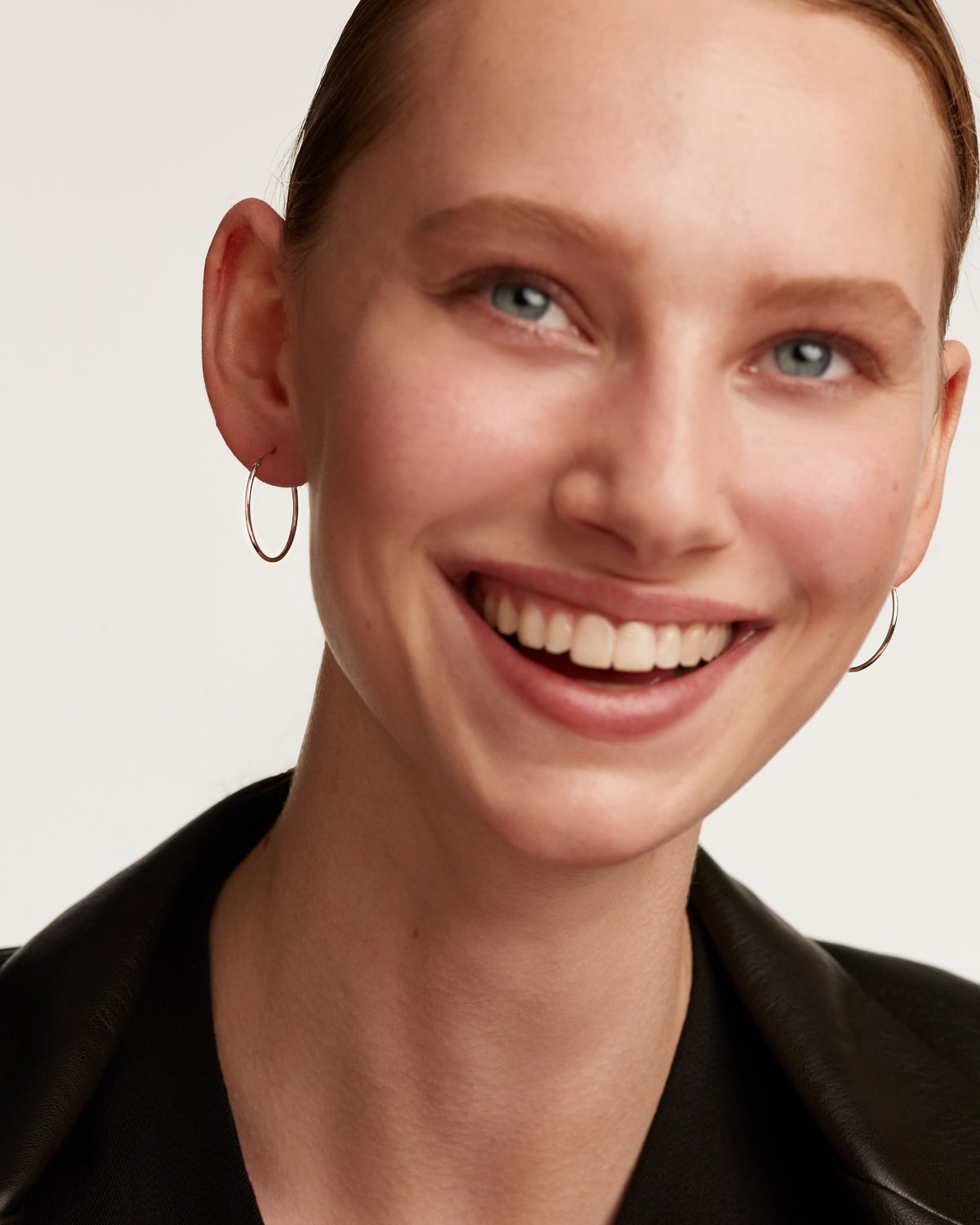 GRID Large Hoops Silver