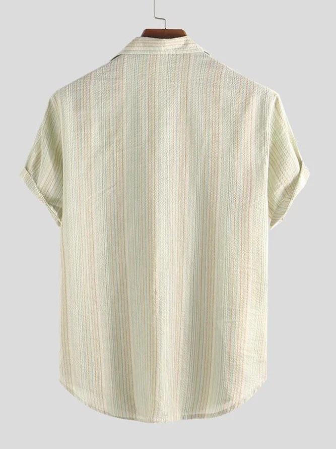 Men's Red Casual Cotton Shirts