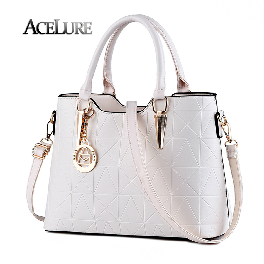 Handbags 2017 new pu female bag metal sheets decoration handbags sweet lady fashion handbags elegant luxury women shoulder bags