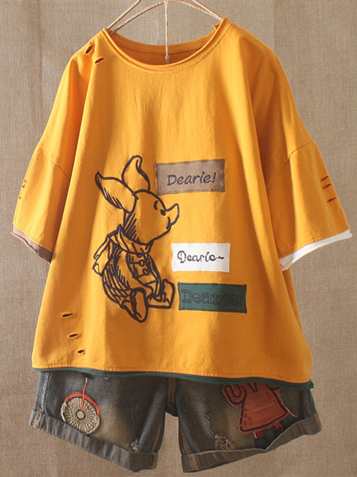 Casual Short Sleeve Round Neck Shirts & Tops