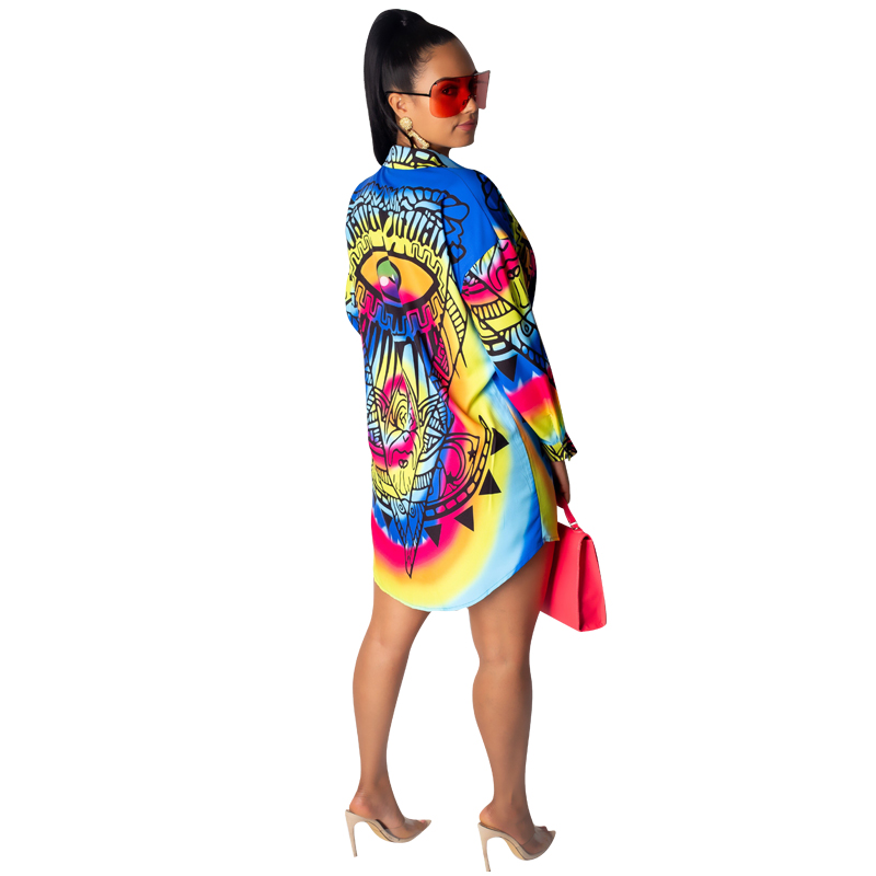 African Colorful Print Tall Blouse
