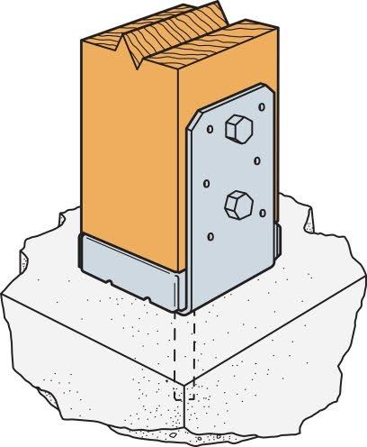Simpson Strong Tie ABU44SS Stainless Steel Adjustable Post Base, 4 x