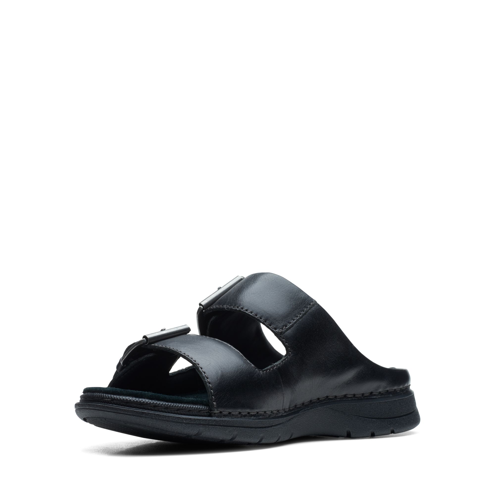 Men Sandals Nature Vibe Black Leather