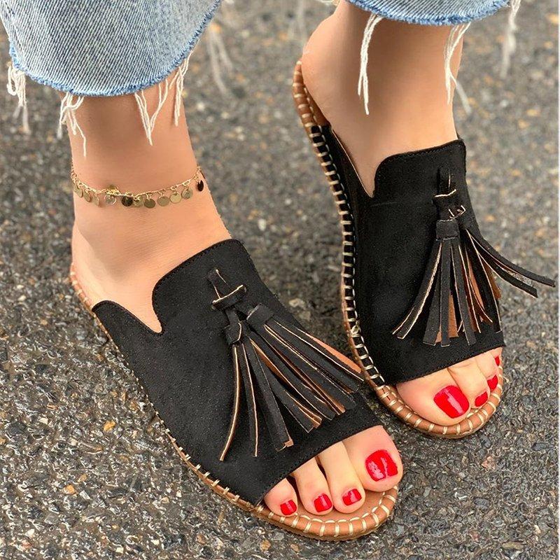 Women Casual Summer Stylish Slip On Flat Sandals