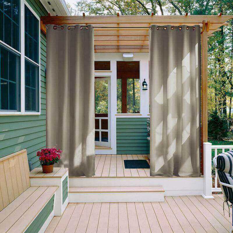 CUSTOM Edoardo Beige Outdoor Curtain