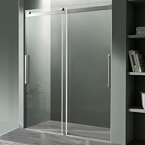 Brushed Nickel | Stella Water Repellent Glass Shower Door with Seal Strip Parts