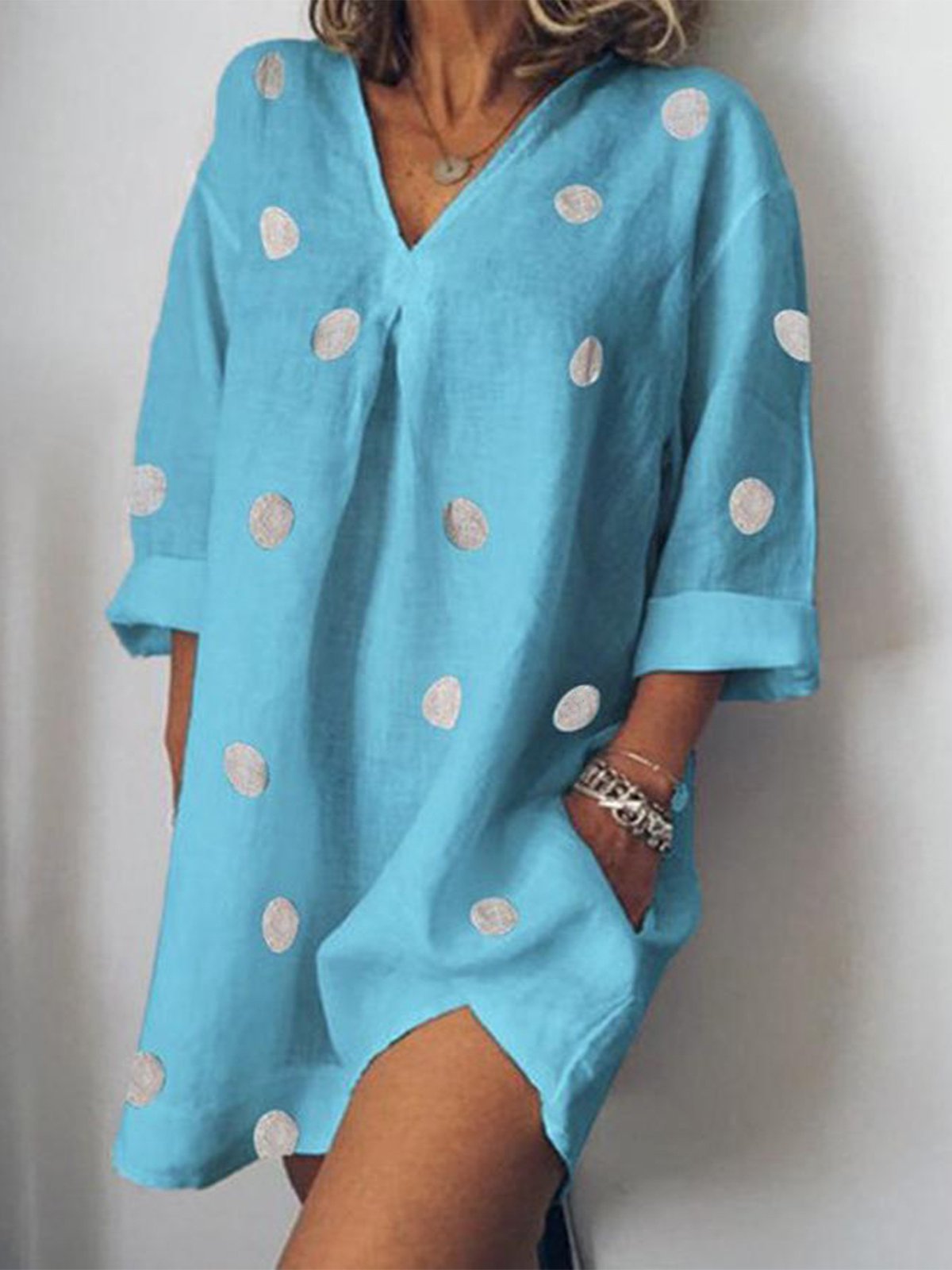Sweet Pockets Long Sleeve Dresses