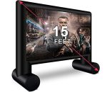 15�� Inflatable Outdoor Projector Movie Screen with Rope, Blower and Tent Stakes