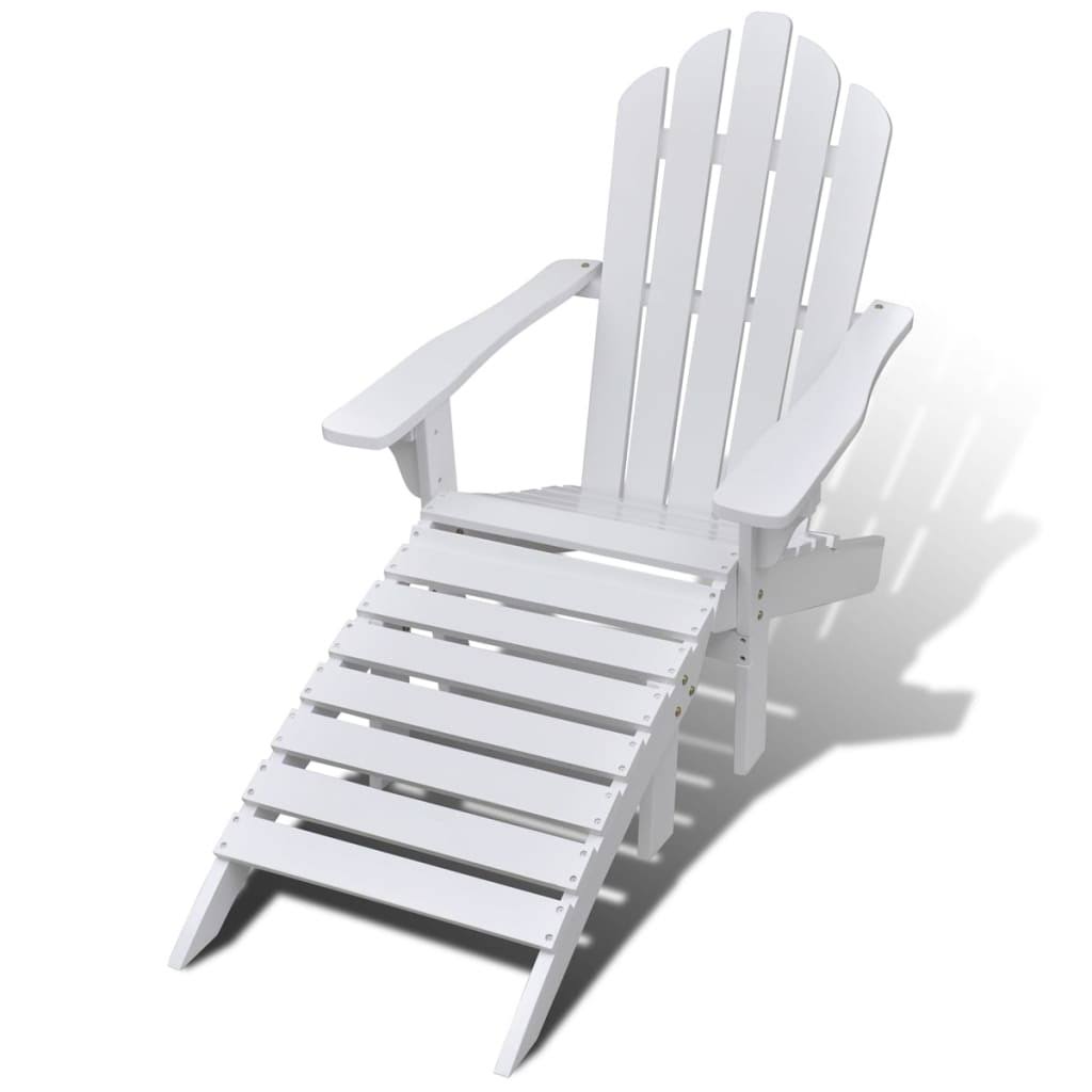 vidaXL Garden Chair with Ottoman Wood Brown