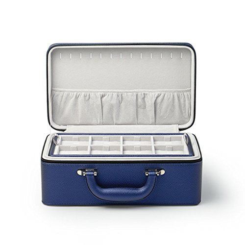 3 Layers Leather Jewelry Box Organizer Storage Case Holder for Girl Lady