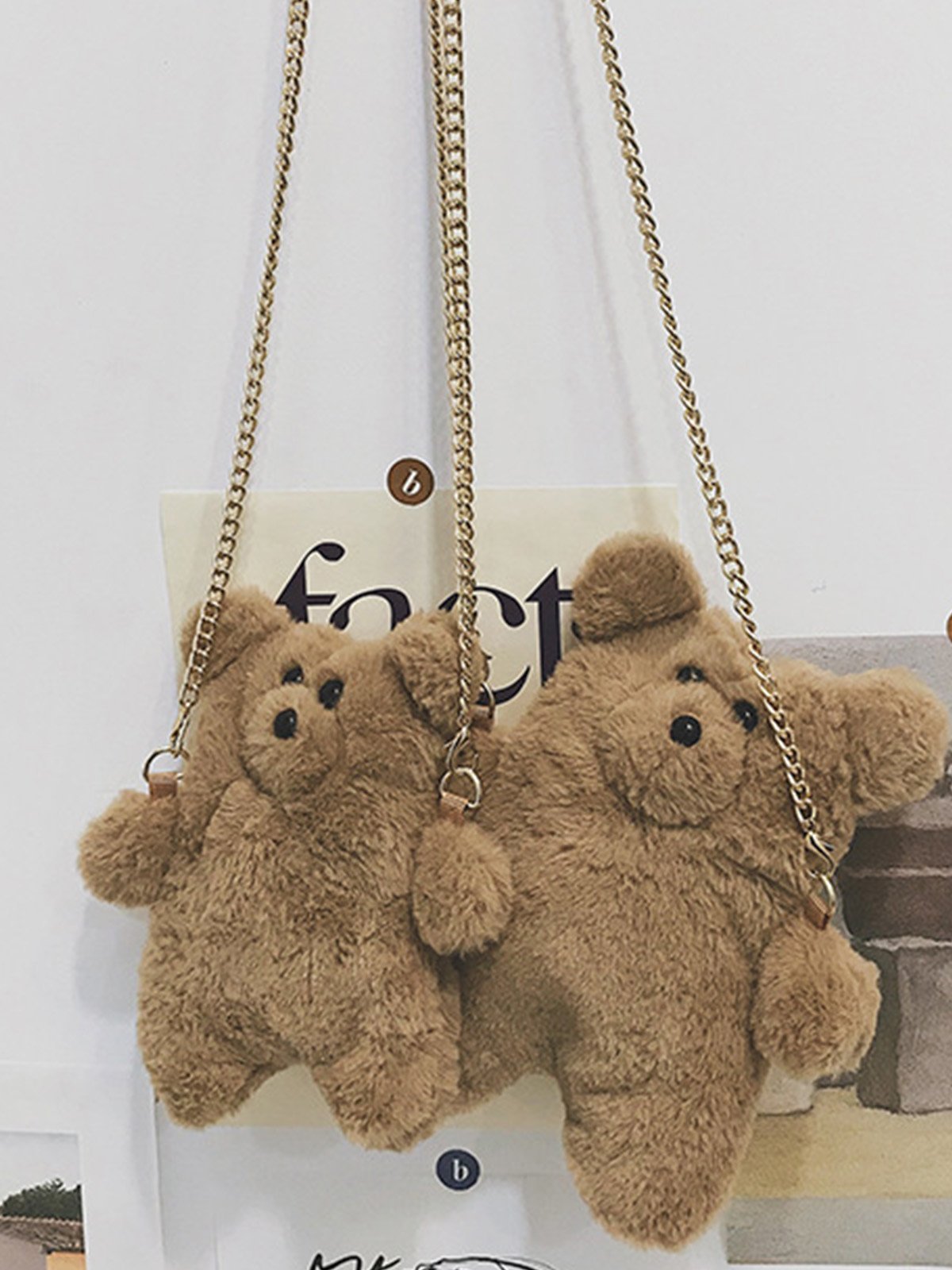 Brown Zipper Casual Crossbody Bags