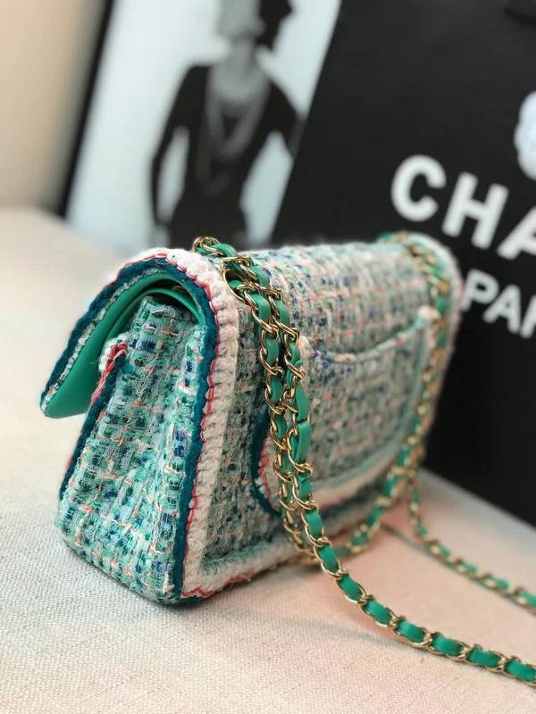high quality handbag 119016 tweed flap bag 1112