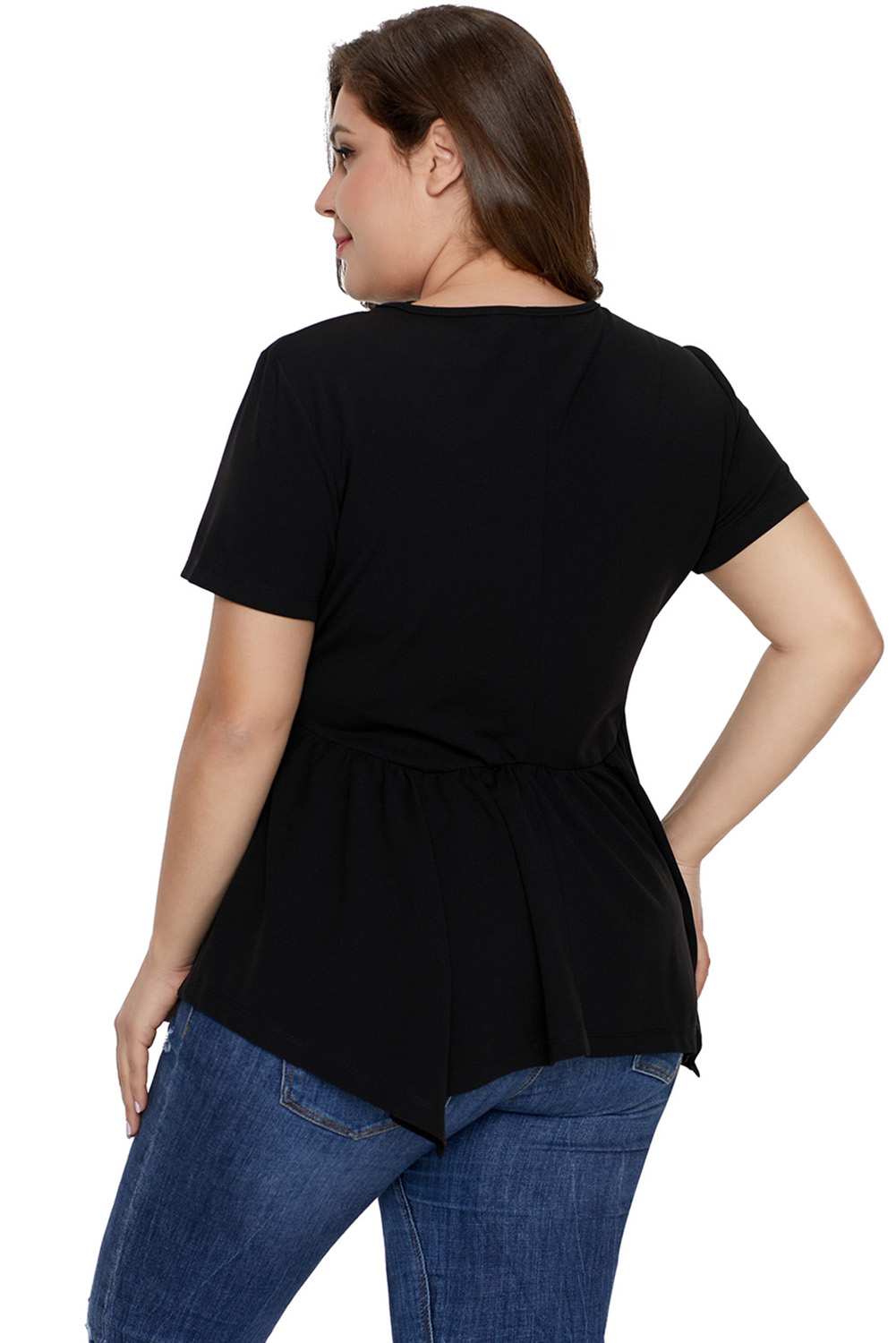 Cross My Heart Plus Size Handkerchief Top