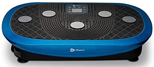 Rumblex Plus 4D Vibration Plate Exercise Machine �C Triple Motor Oscillation, Linear, Pulsation + 3D/4D Motion Vibration Platform- Blue
