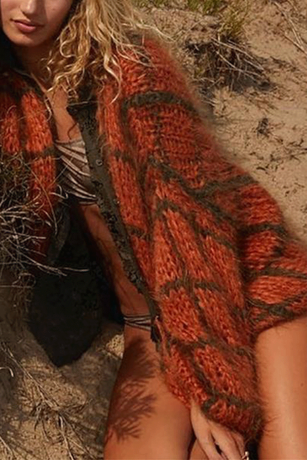 Casuak Plaid Long Sleeve Cardigan