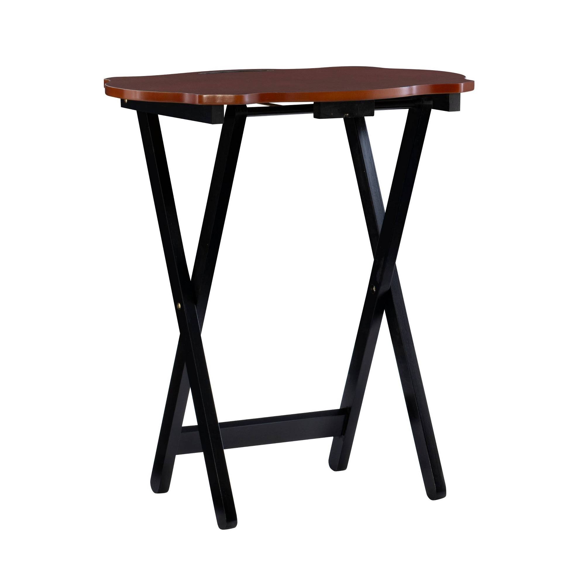 Powell Serpentine Black Tray Table
