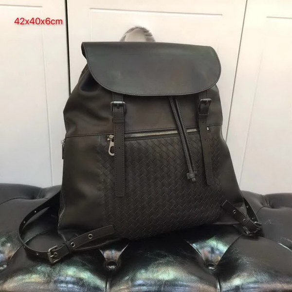 【原版皮】宝缇嘉/BV 男士双肩背包，独特的设计理念，休闲中带有个性，包包容量大，左右幅带有拉链袋，开口大能装笔记本电脑等电子产品，款号：80187908