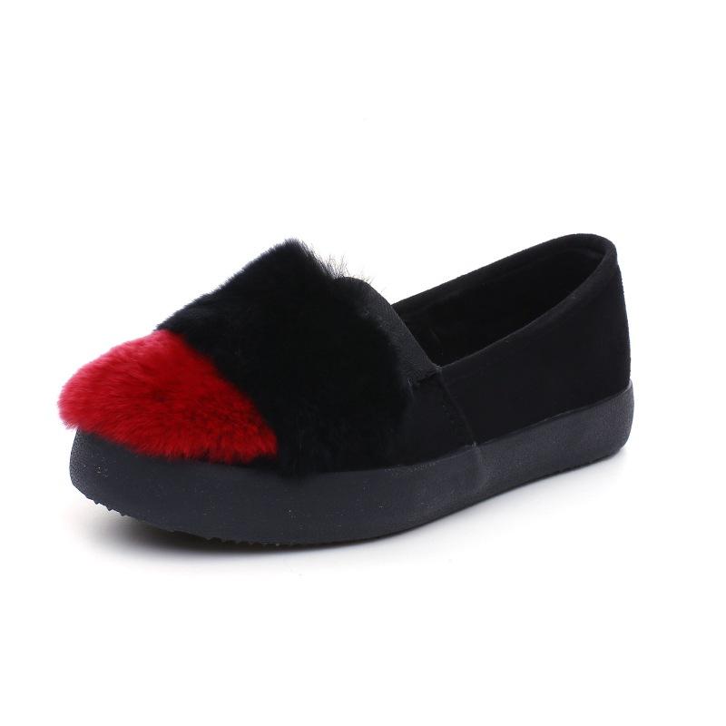 Women Cony Hair Winter Casual Platform Loafers