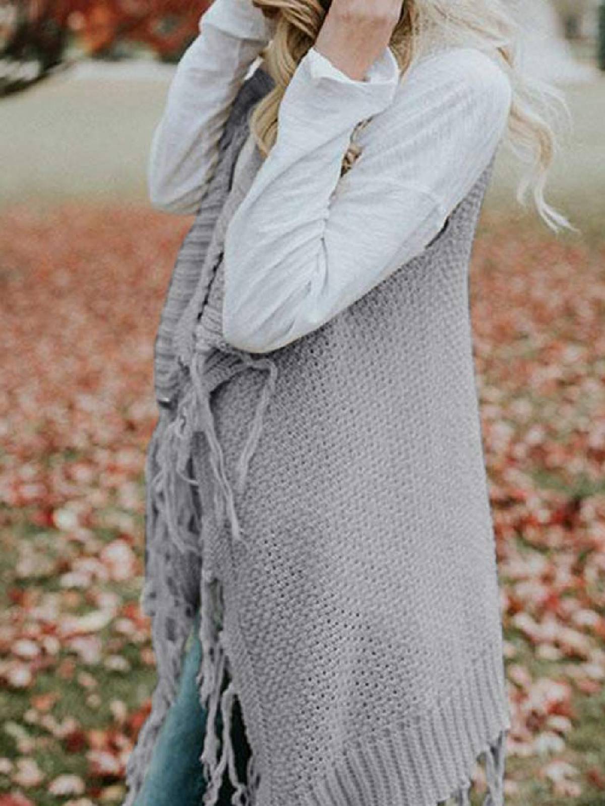 Sleeveless Casual Outerwear