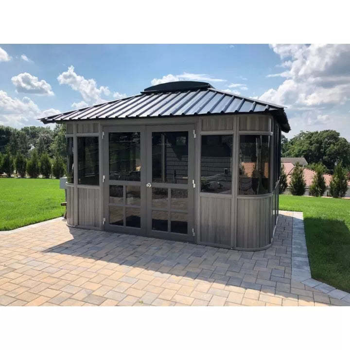 13.5 FT. W X 11.5 FT. D ALUMINUM PATIO GAZEBO GAZEBO